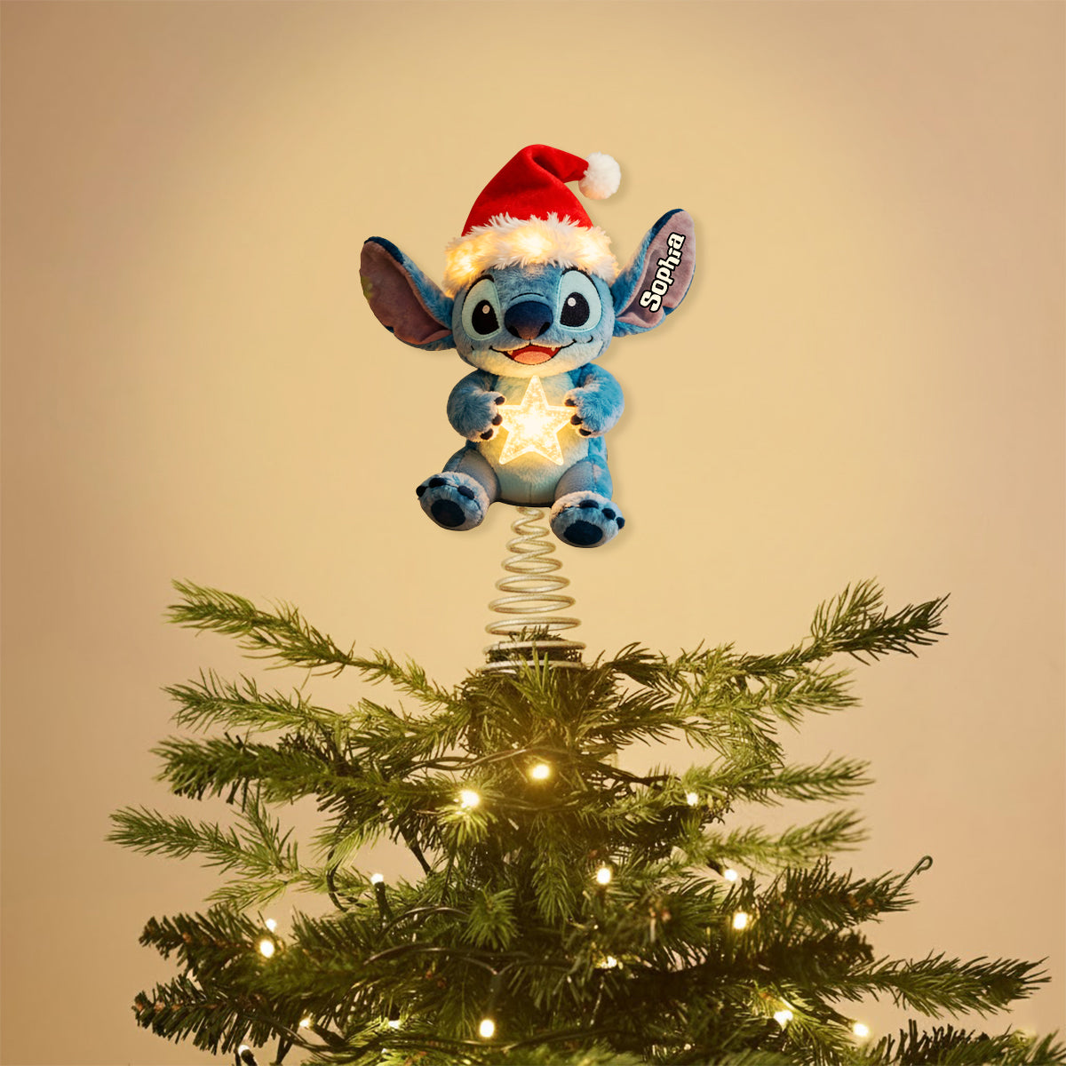 Ohana Christmas - Personalized Ohana LED Light Tree Topper