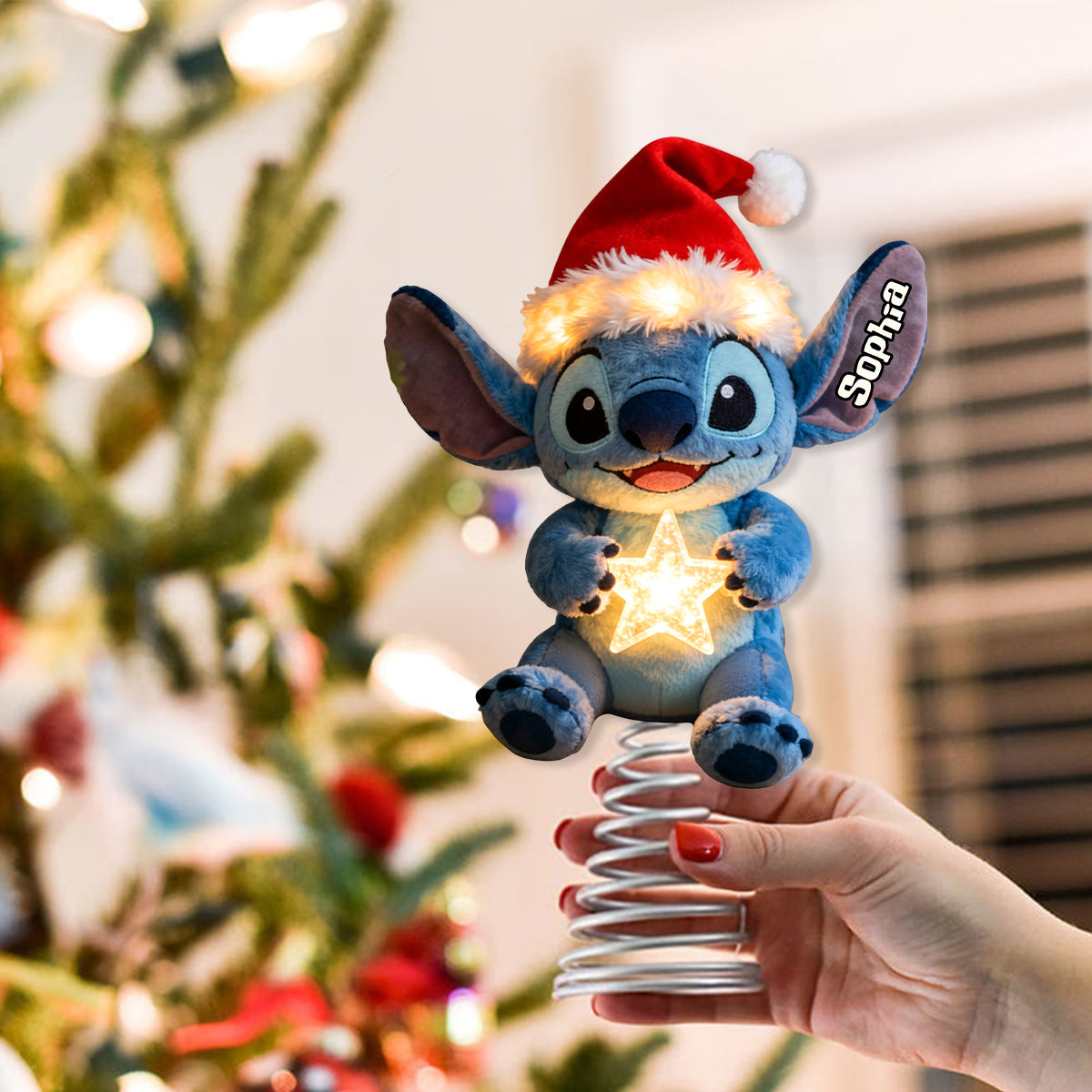 Ohana Christmas - Personalized Ohana LED Light Tree Topper