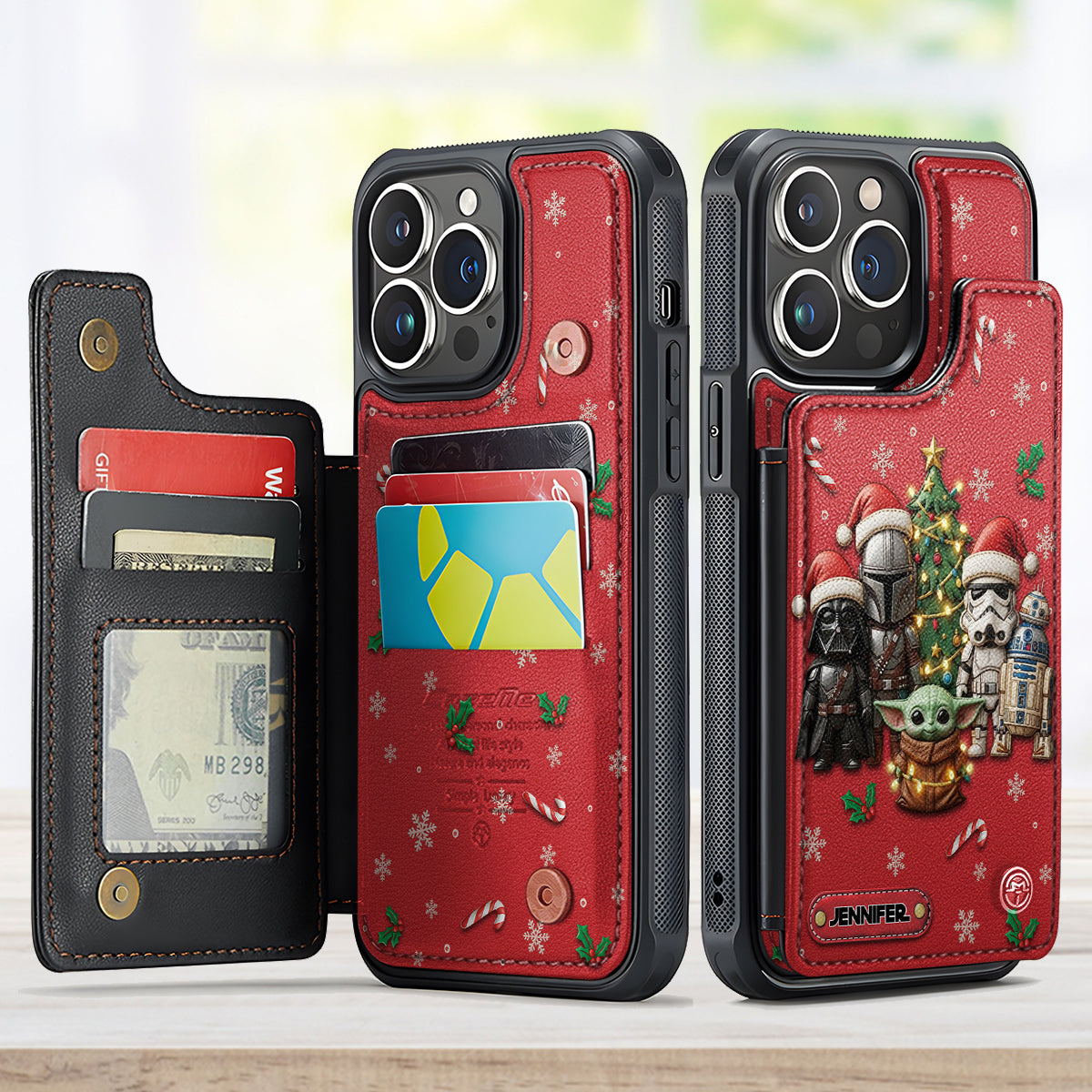 May The Magic Be With You - Personalized The Force Fully Printed Wallet Phone Case