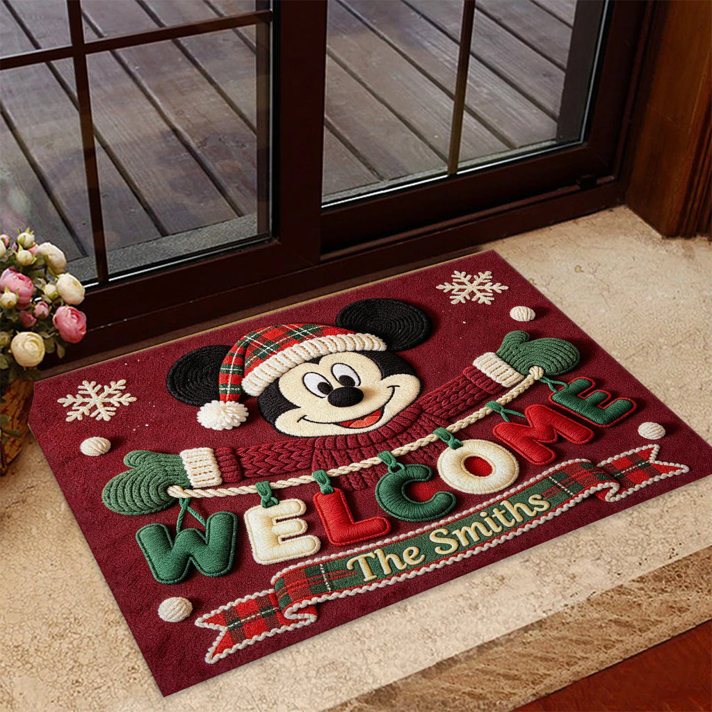 Merry Christmas - Personalized Mouse Doormat