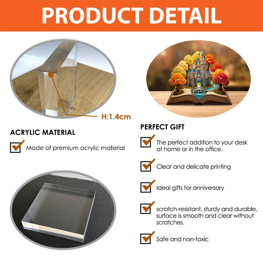 The Magical Castle - Personalized Mouse Custom Shaped Acrylic Plaque