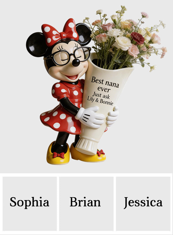 Best Mama Nana Ever - Personalized Mouse Acrylic Pot