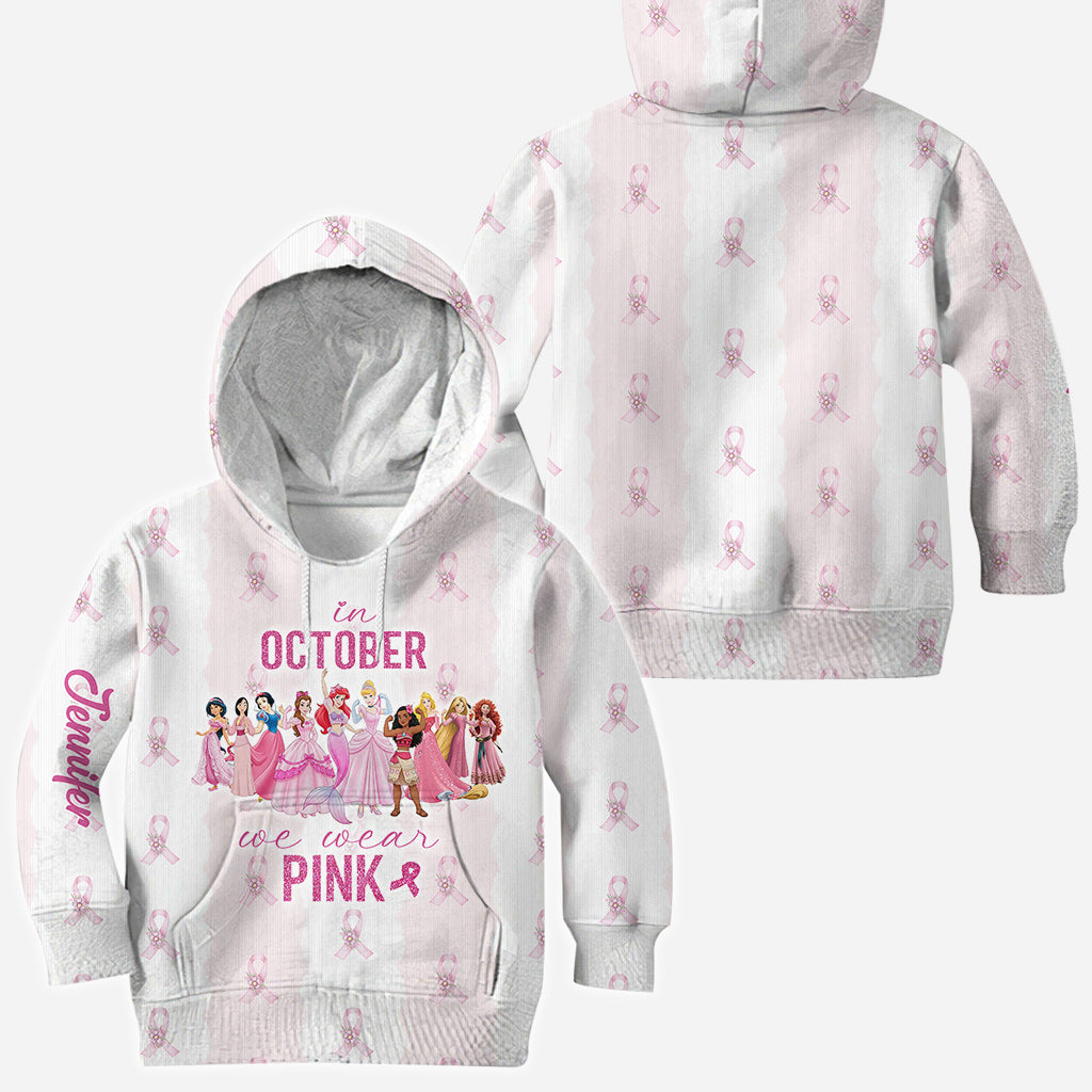 Movie Princess In October We Wear Pink - Personalized Breast Cancer Awareness All Over Shirt