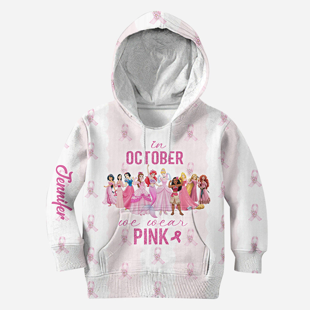 Movie Princess In October We Wear Pink - Personalized Breast Cancer Awareness All Over Shirt