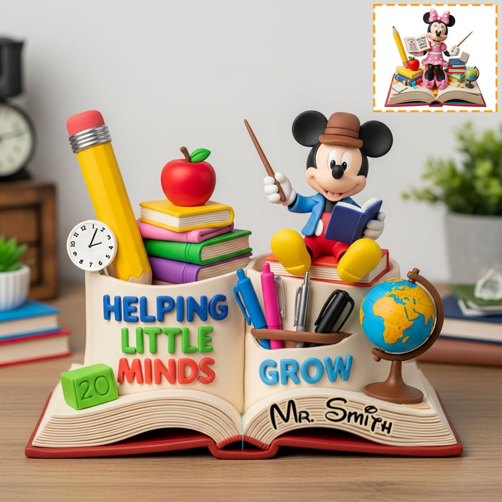 Helping Little Minds Grow - Personalized Mouse Custom Shaped Acrylic Plaque