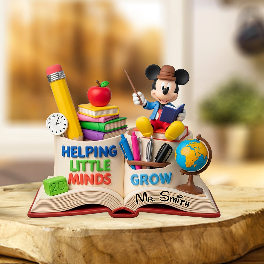 Helping Little Minds Grow - Personalized Mouse Custom Shaped Acrylic Plaque