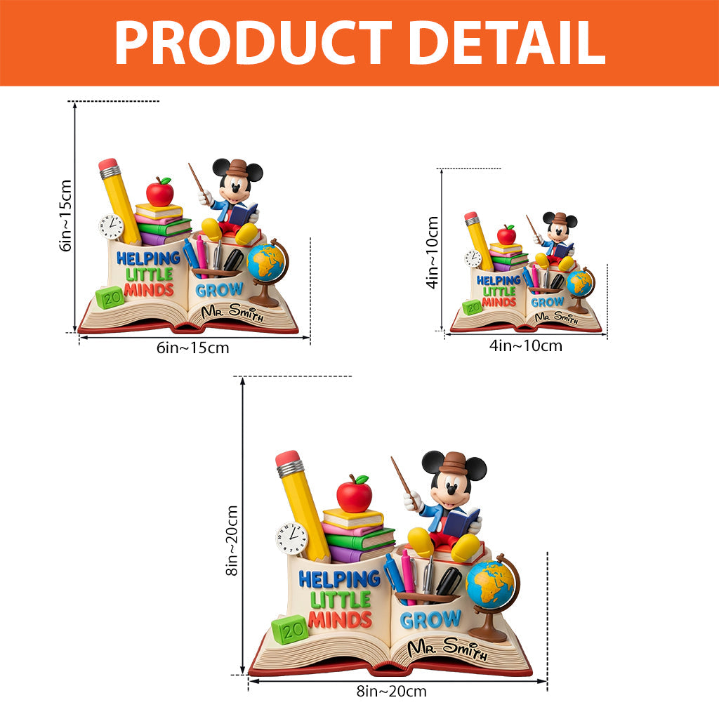 Helping Little Minds Grow - Personalized Mouse Custom Shaped Acrylic Plaque