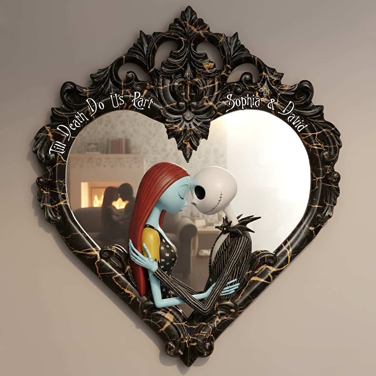 Till Death Do Us Part - Personalized Nightmare Wall Hanging Mirror