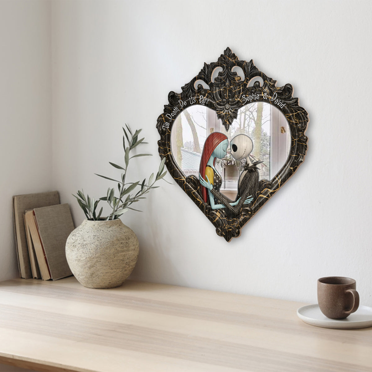 Till Death Do Us Part - Personalized Nightmare Wall Hanging Mirror