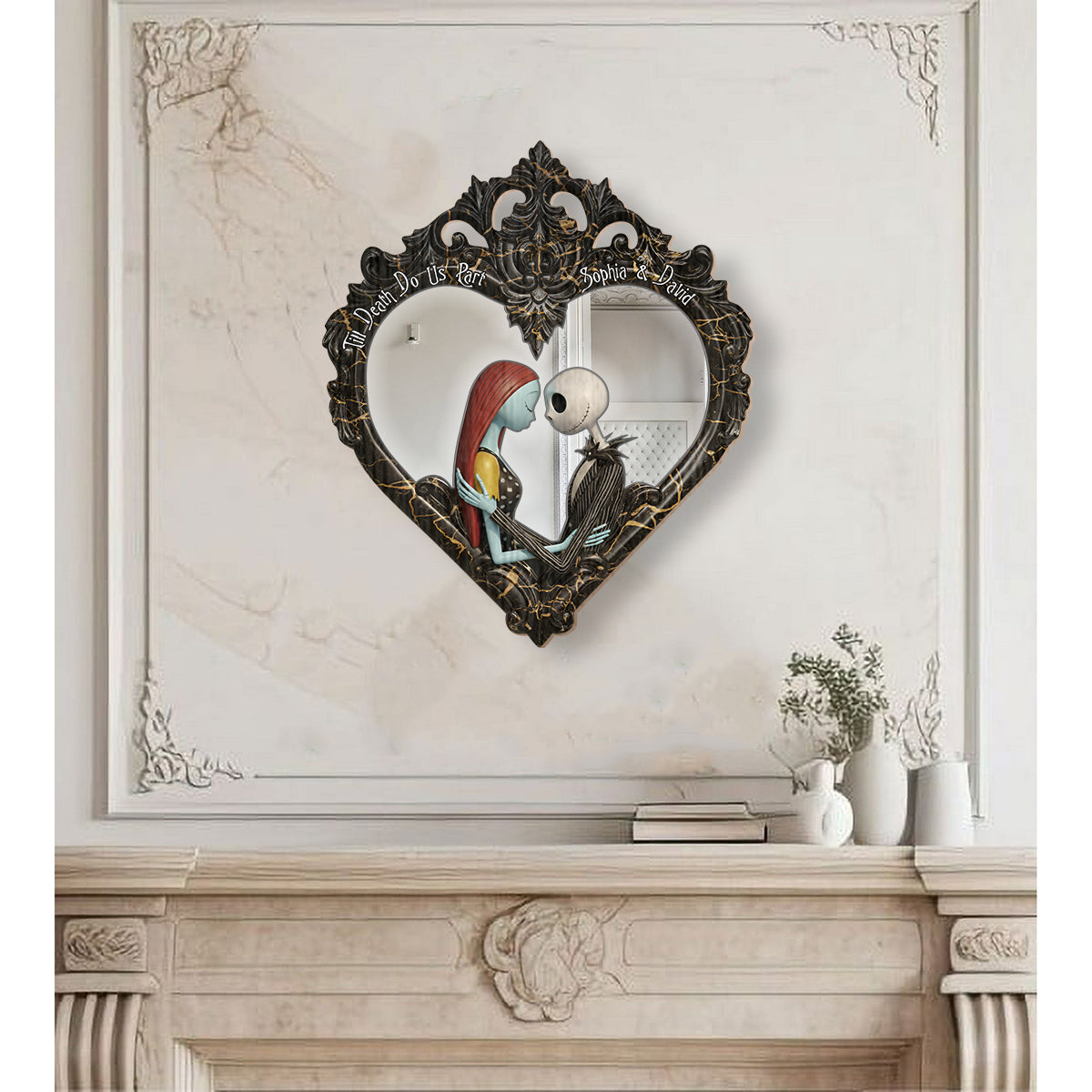 Till Death Do Us Part - Personalized Nightmare Wall Hanging Mirror