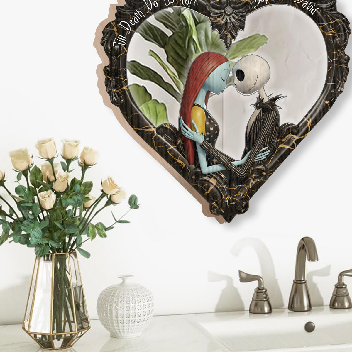 Till Death Do Us Part - Personalized Nightmare Wall Hanging Mirror