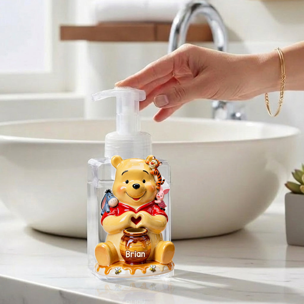 Honey Bear - Personalized Yellow Bear Soap Dispenser
