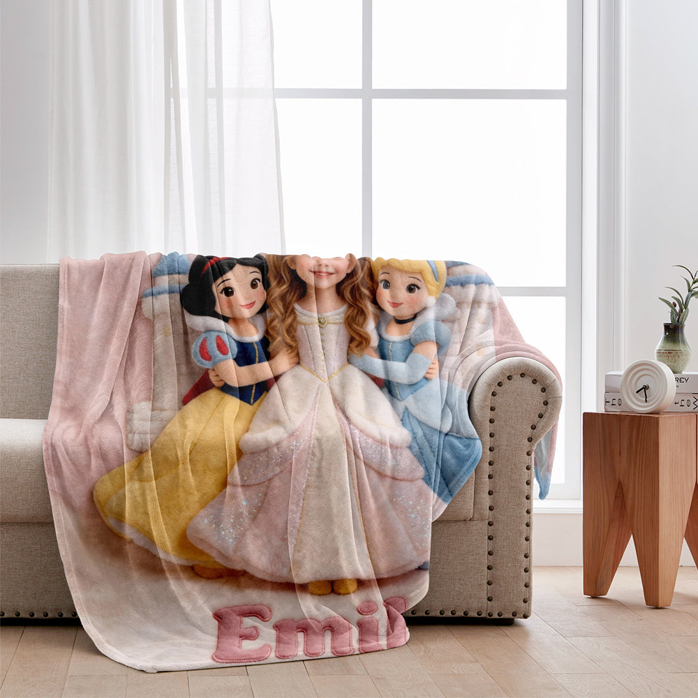 Custom Any Photo Magical Princesses - Personalized Mouse Blanket