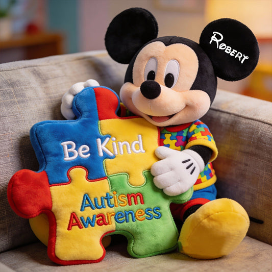 Autism Awareness - Personalized Autism Awareness Premium Faux Fur Pillow