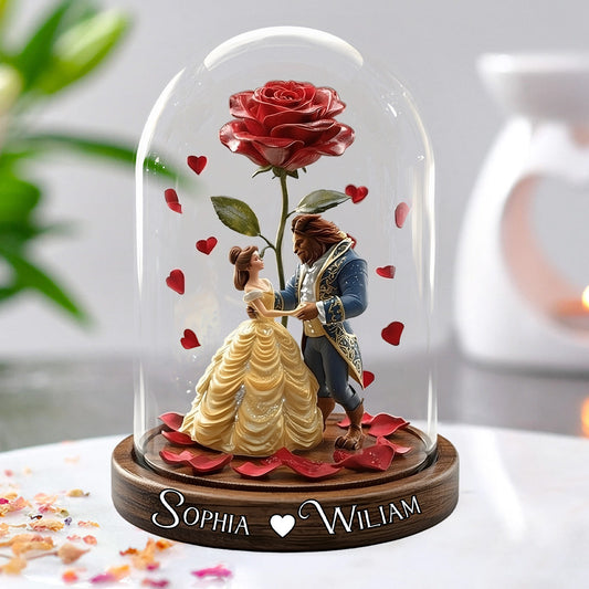 Tale As Old As Time - Personalized Couple Custom Shaped Acrylic Plaque