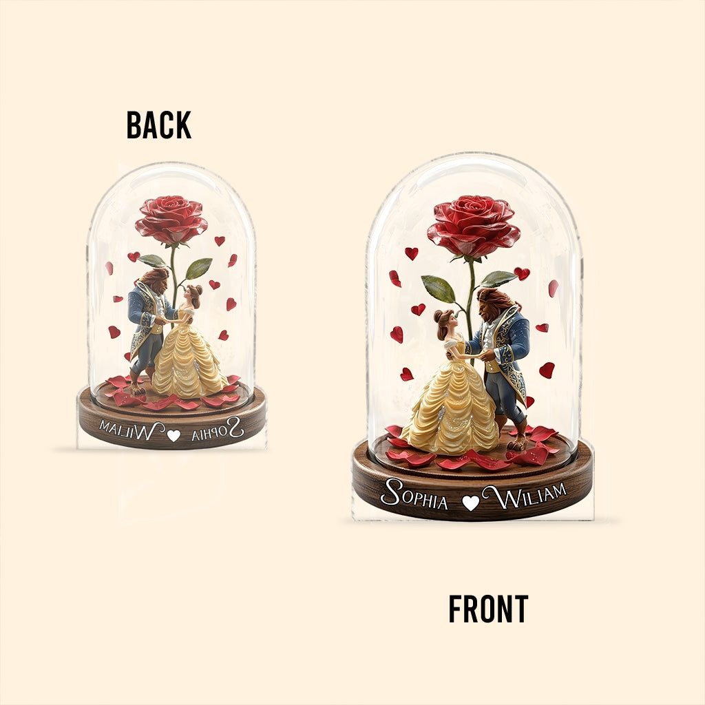 Tale As Old As Time - Personalized Couple Custom Shaped Acrylic Plaque