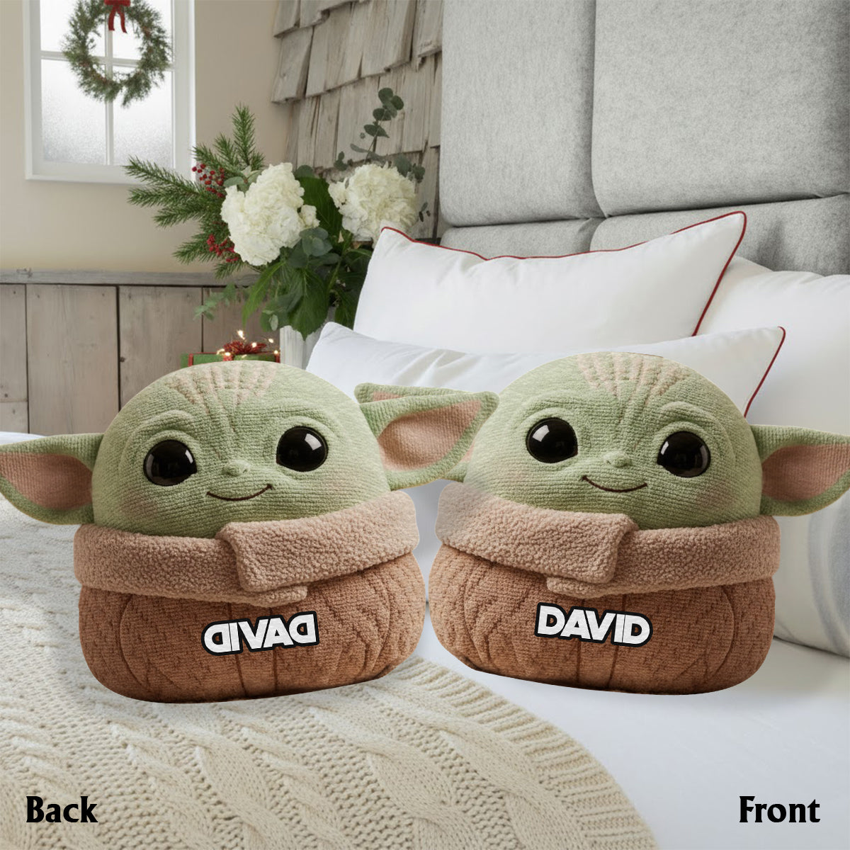 Joy Is The Way - Personalized The Force Faux Fur Shaped Pillow