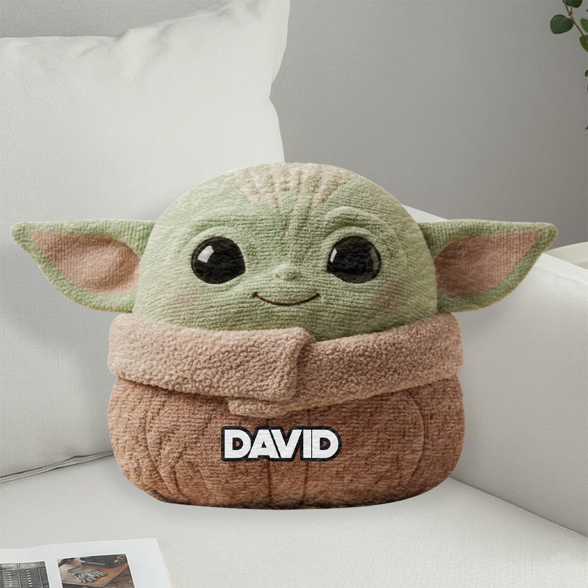 Joy Is The Way - Personalized The Force Faux Fur Shaped Pillow