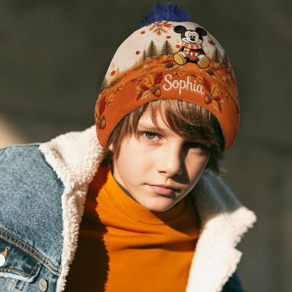 Fall Vibes - Personalized Mouse Beanie Hat