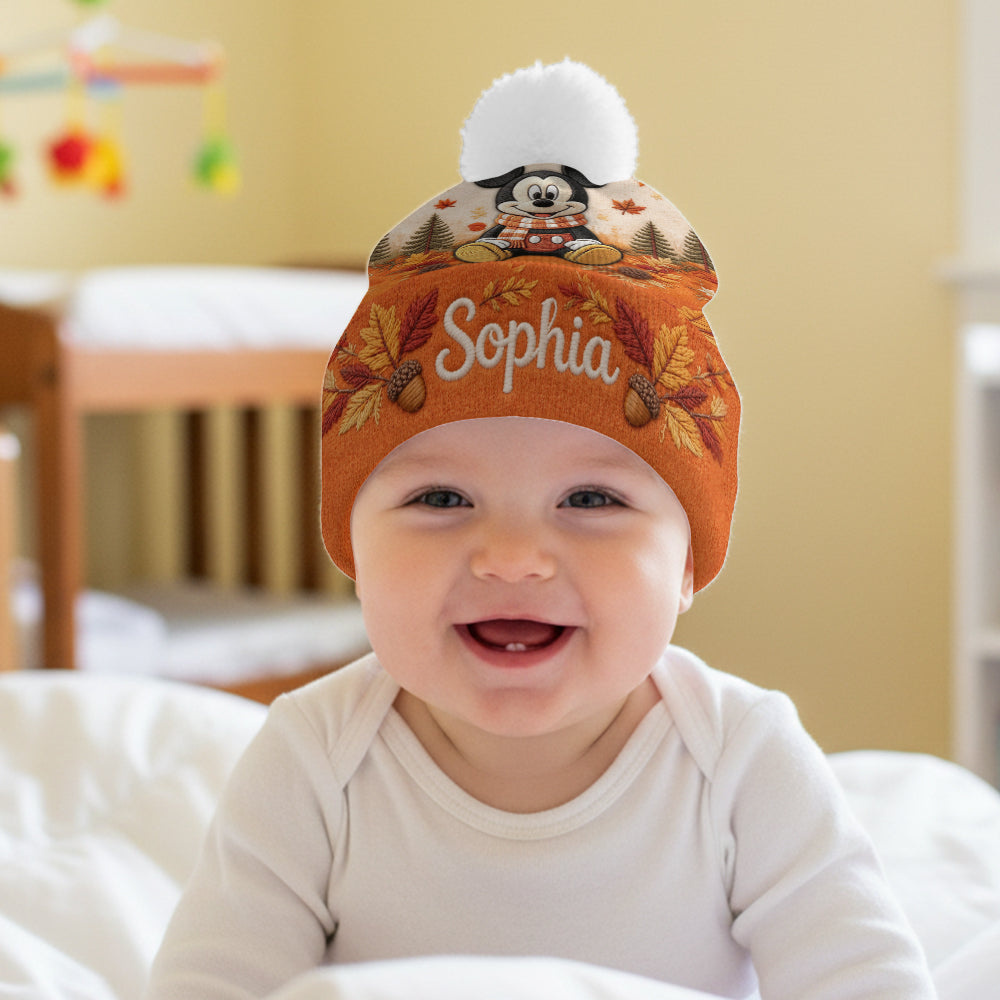 Fall Vibes - Personalized Mouse Beanie Hat