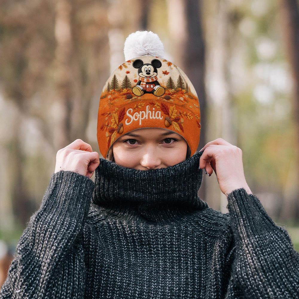 Fall Vibes - Personalized Mouse Beanie Hat