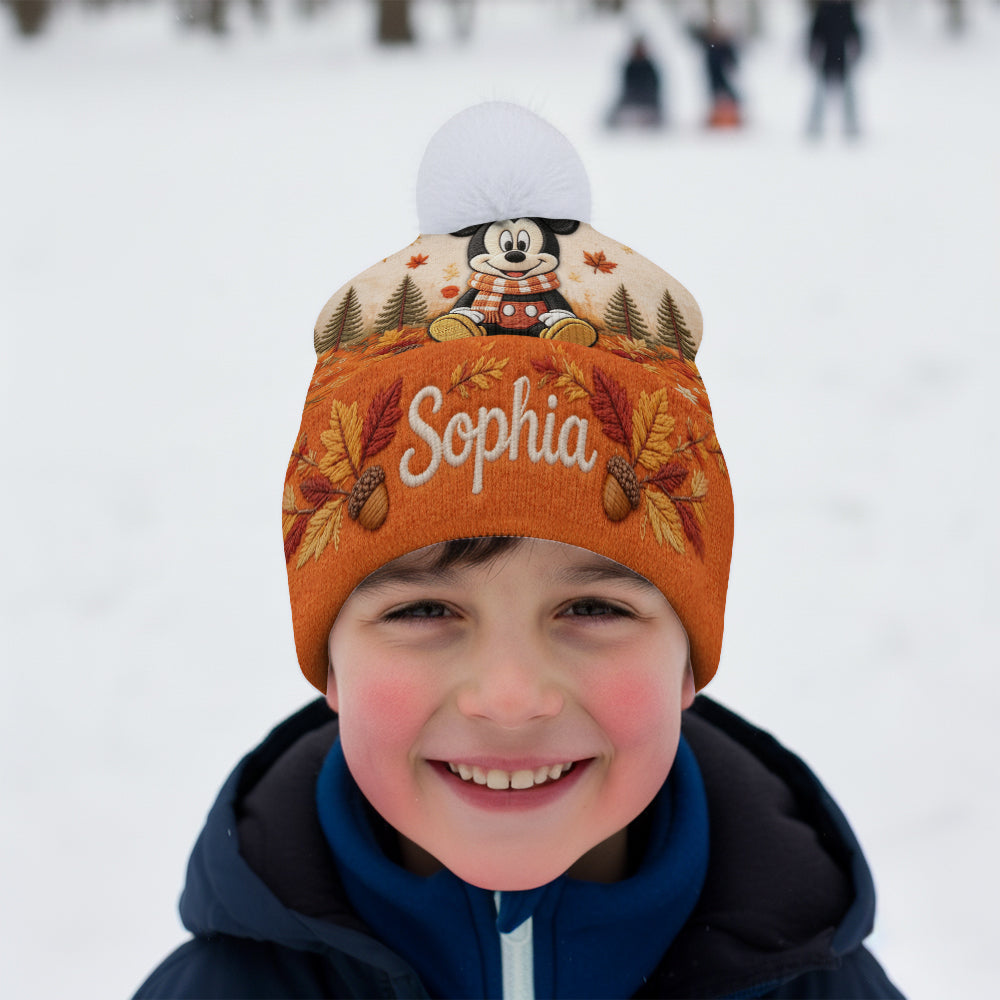 Fall Vibes - Personalized Mouse Beanie Hat