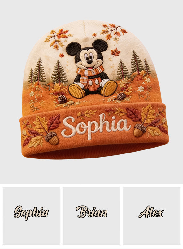 Fall Vibes - Personalized Mouse Beanie Hat
