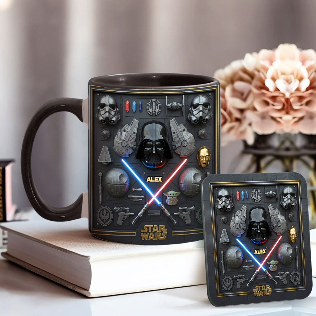 The Galaxy - Personalized The Force Accent Mug