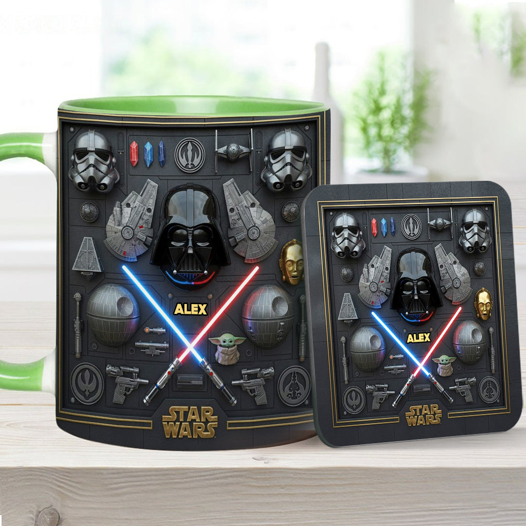 The Galaxy - Personalized The Force Accent Mug