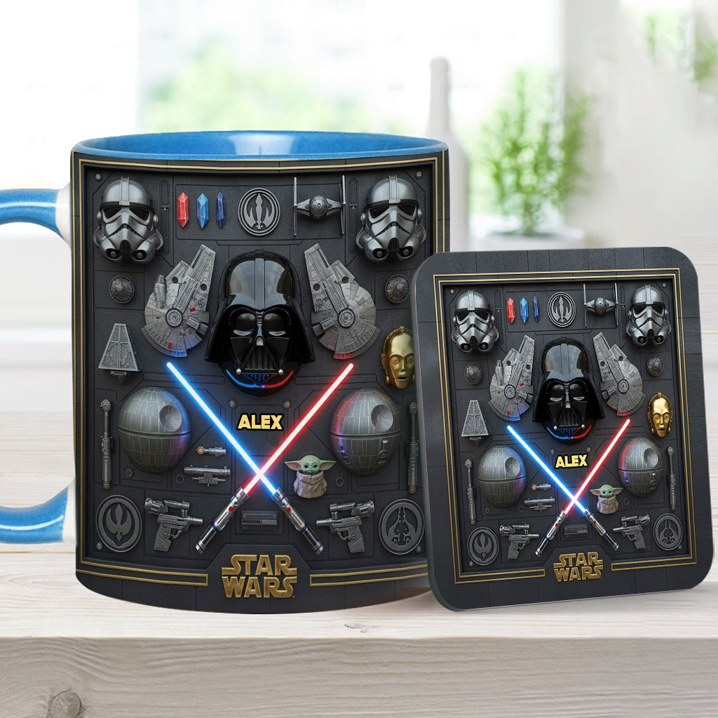 The Galaxy - Personalized The Force Accent Mug