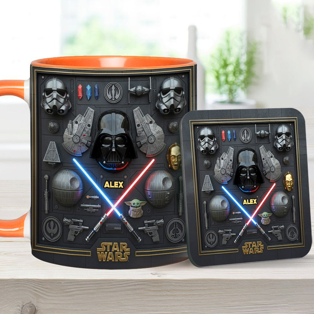 The Galaxy - Personalized The Force Accent Mug