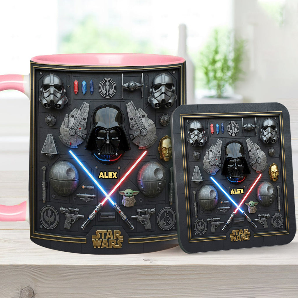 The Galaxy - Personalized The Force Accent Mug