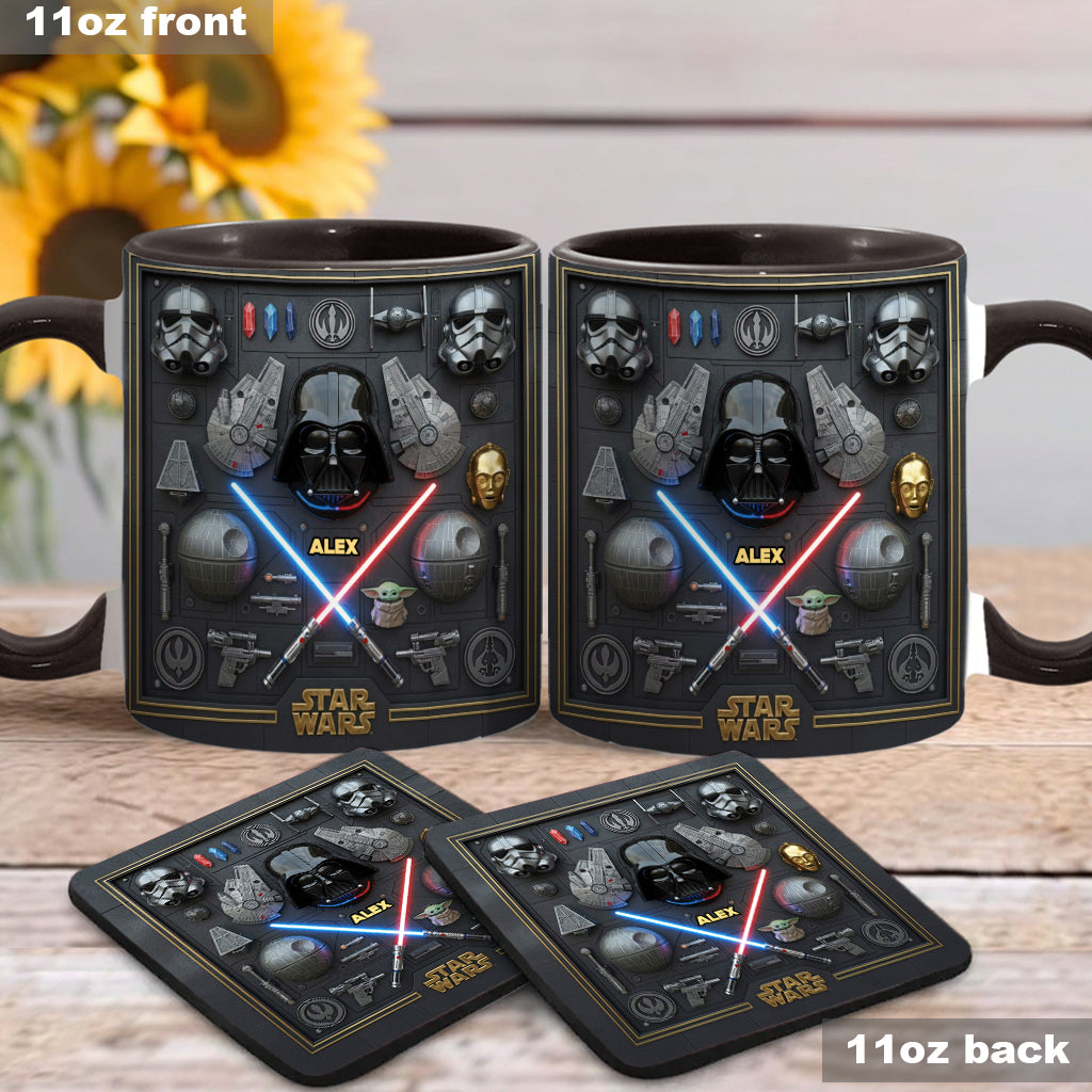 The Galaxy - Personalized The Force Accent Mug