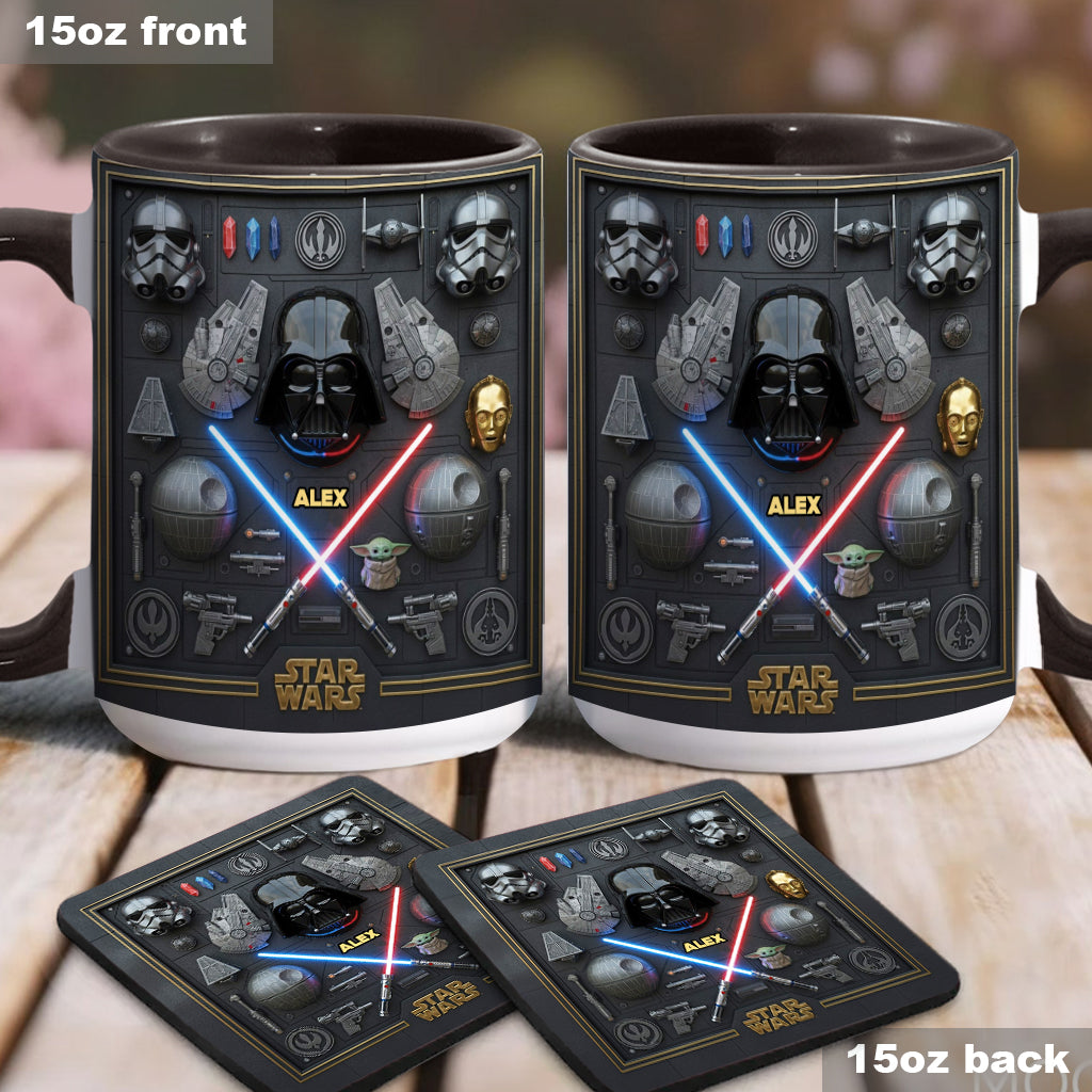 The Galaxy - Personalized The Force Accent Mug