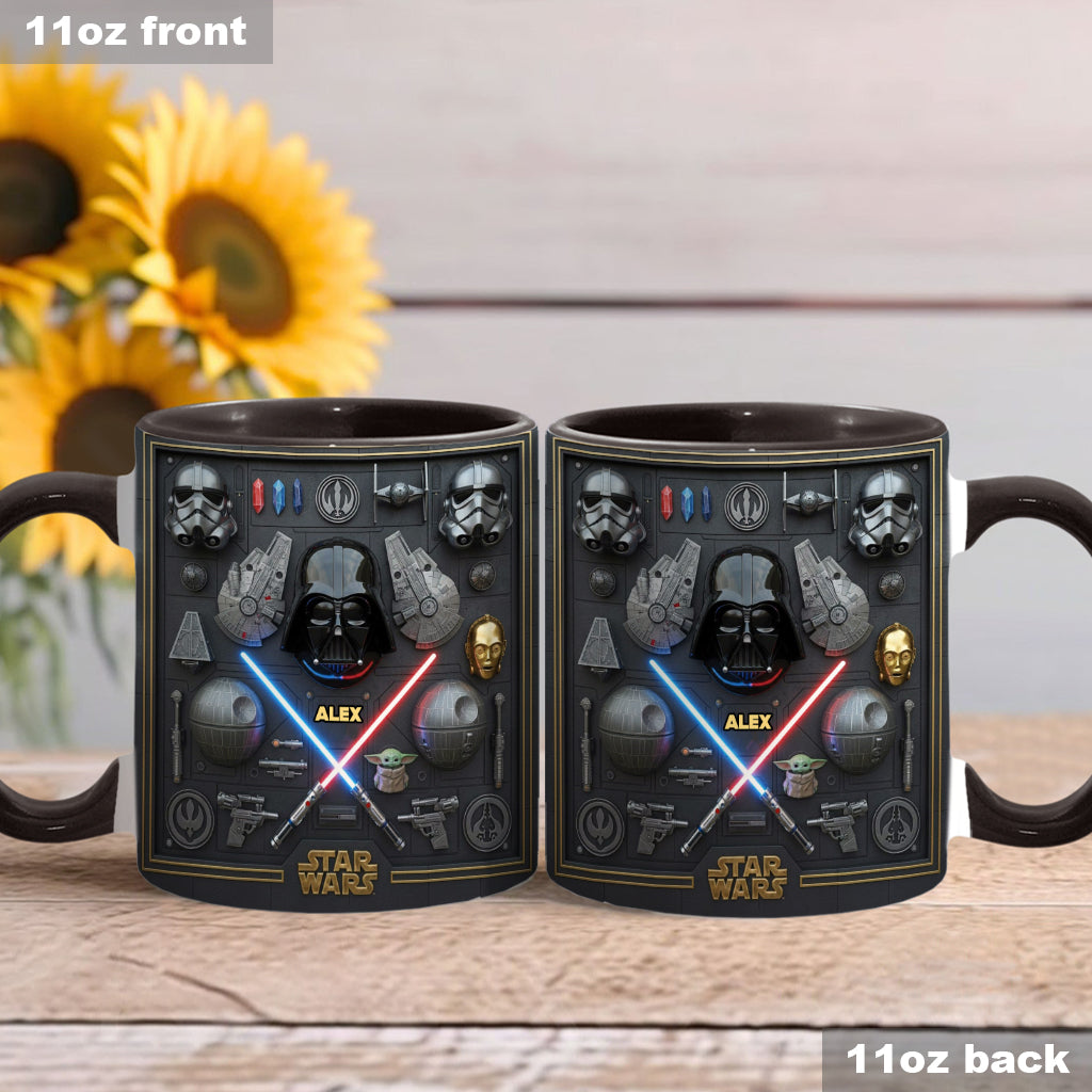 The Galaxy - Personalized The Force Accent Mug