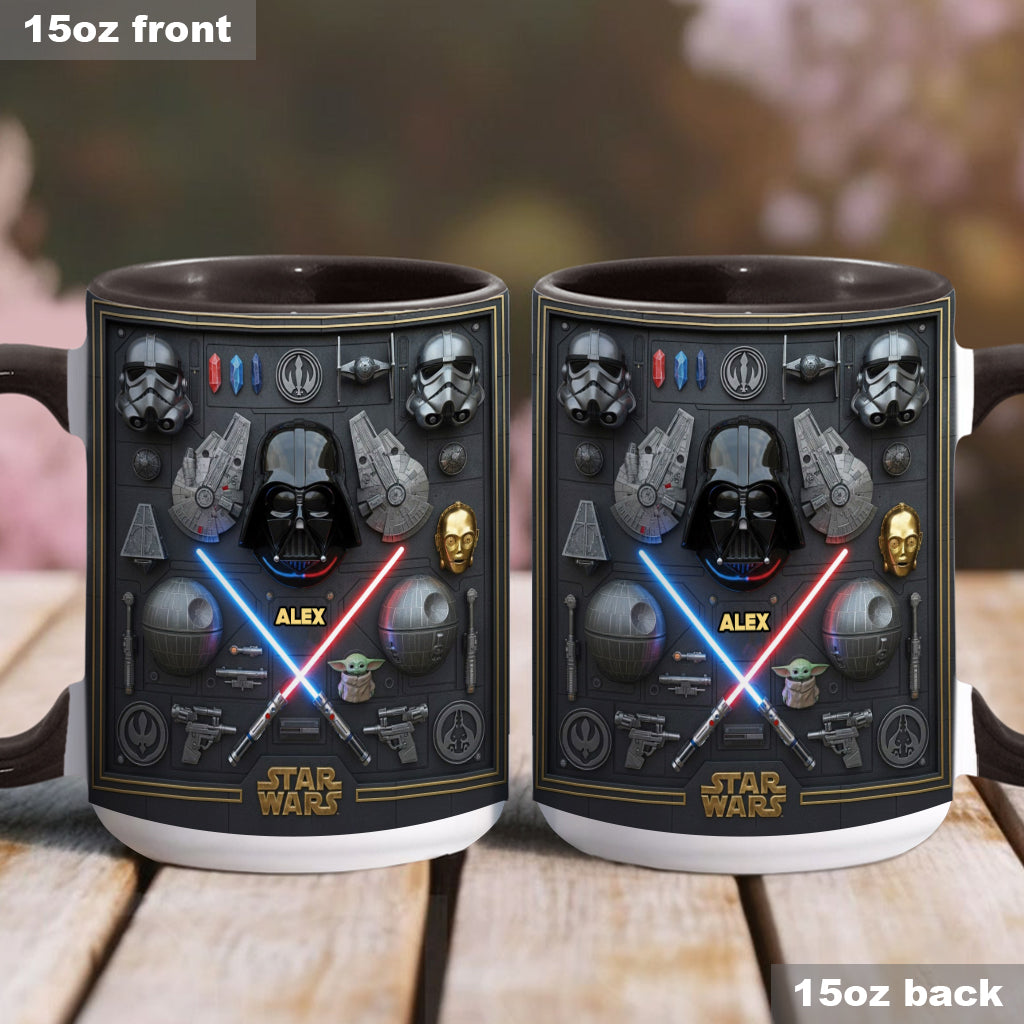 The Galaxy - Personalized The Force Accent Mug