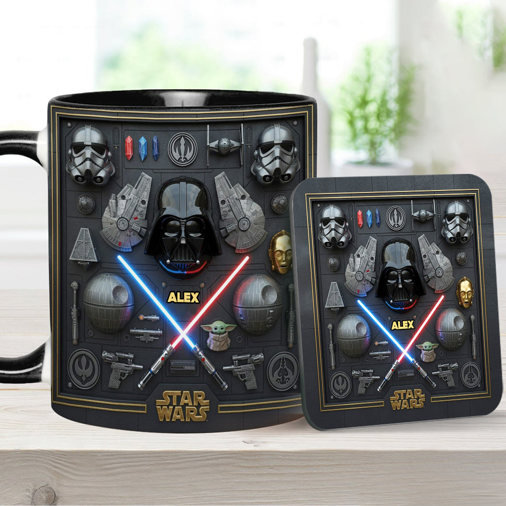 The Galaxy - Personalized The Force Accent Mug