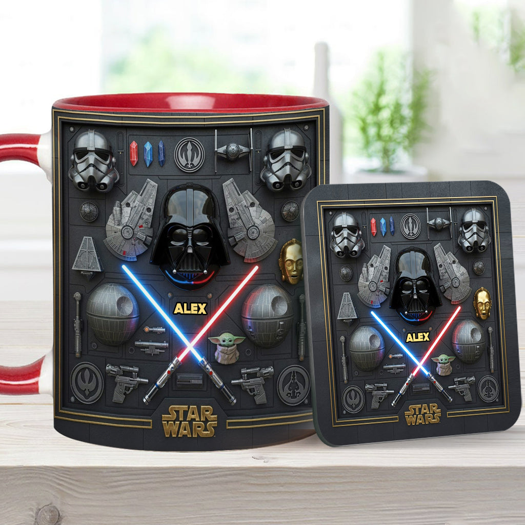 The Galaxy - Personalized The Force Accent Mug