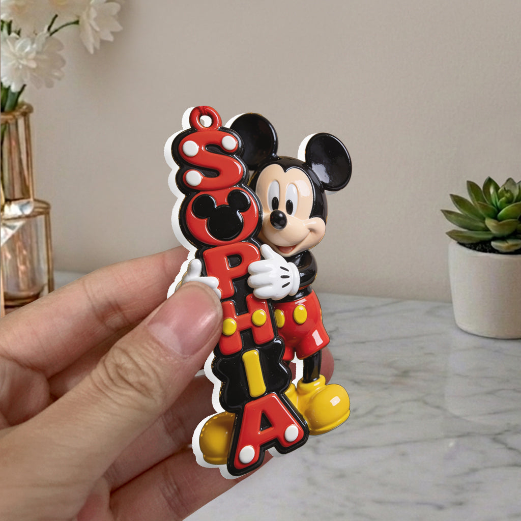 Magical Name Letter - Personalized Mouse Premium 3D Ornament
