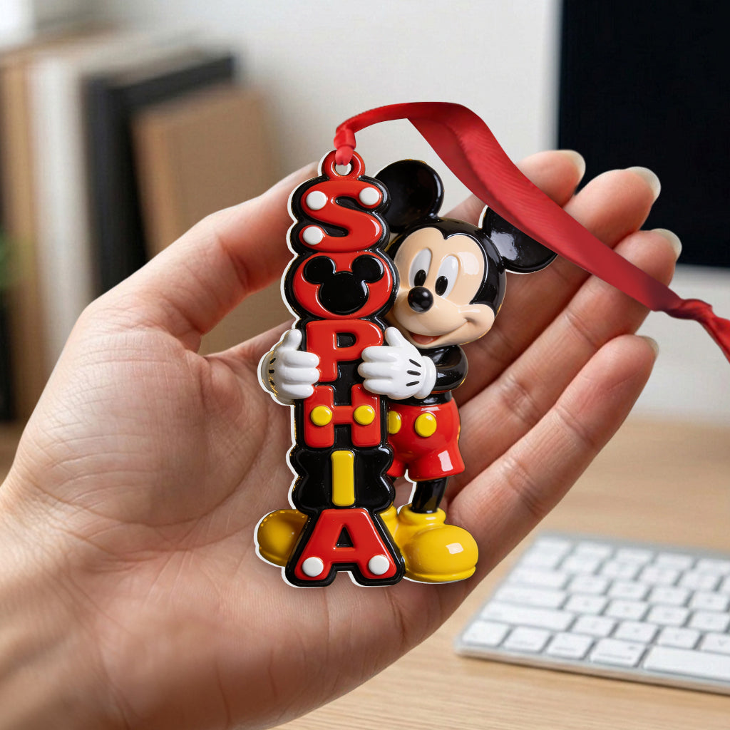 Magical Name Letter - Personalized Mouse Premium 3D Ornament