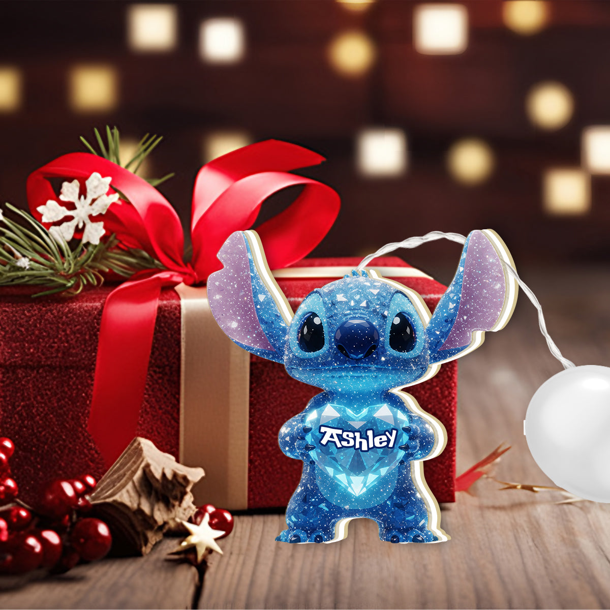 Ohana Means Family - Personalized Ohana LED Light Ornament