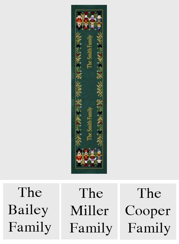 Merry Christmas - Personalized Mouse Table Runner