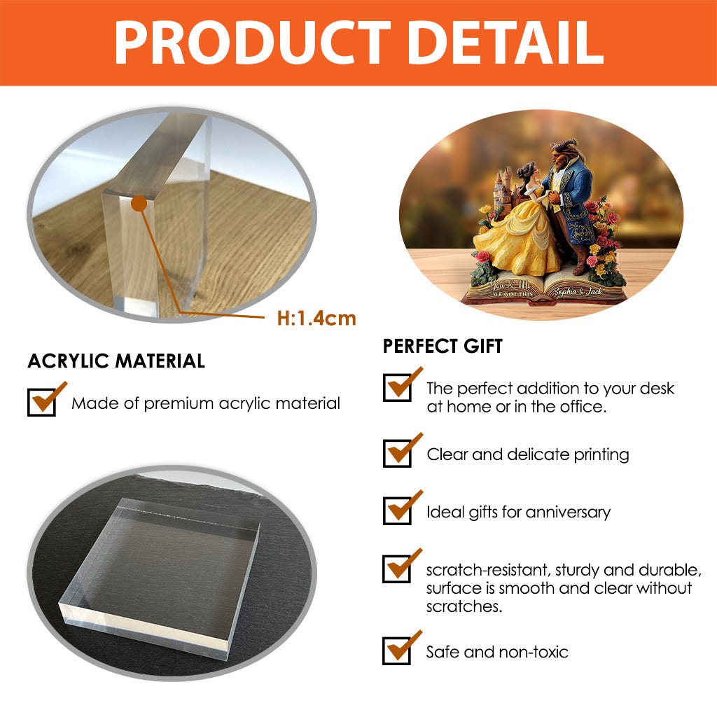 You & Me - Personalized Couple Custom Shaped Acrylic Plaque