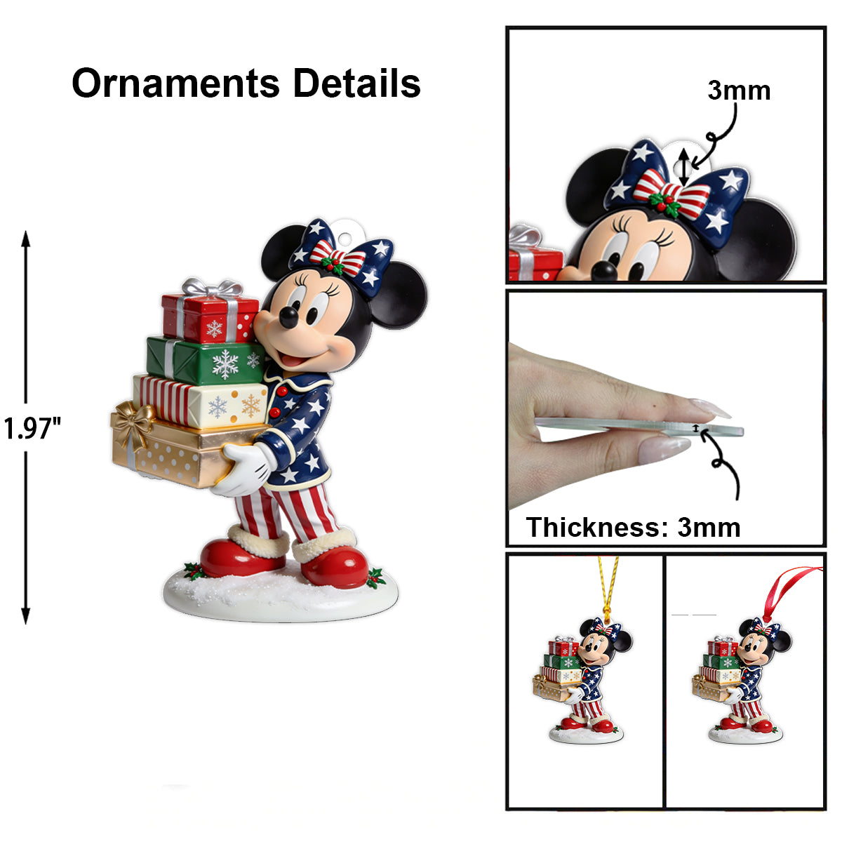 The Magical Christmas Couple Gift - Personalized Mouse Folded Advent Calendar With Ornaments