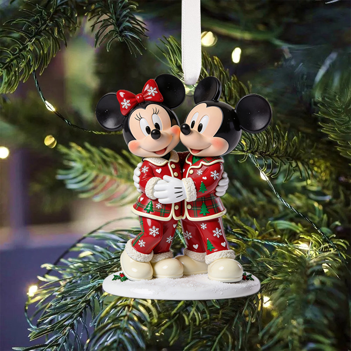 The Magical Christmas Couple Gift - Personalized Mouse Folded Advent Calendar With Ornaments