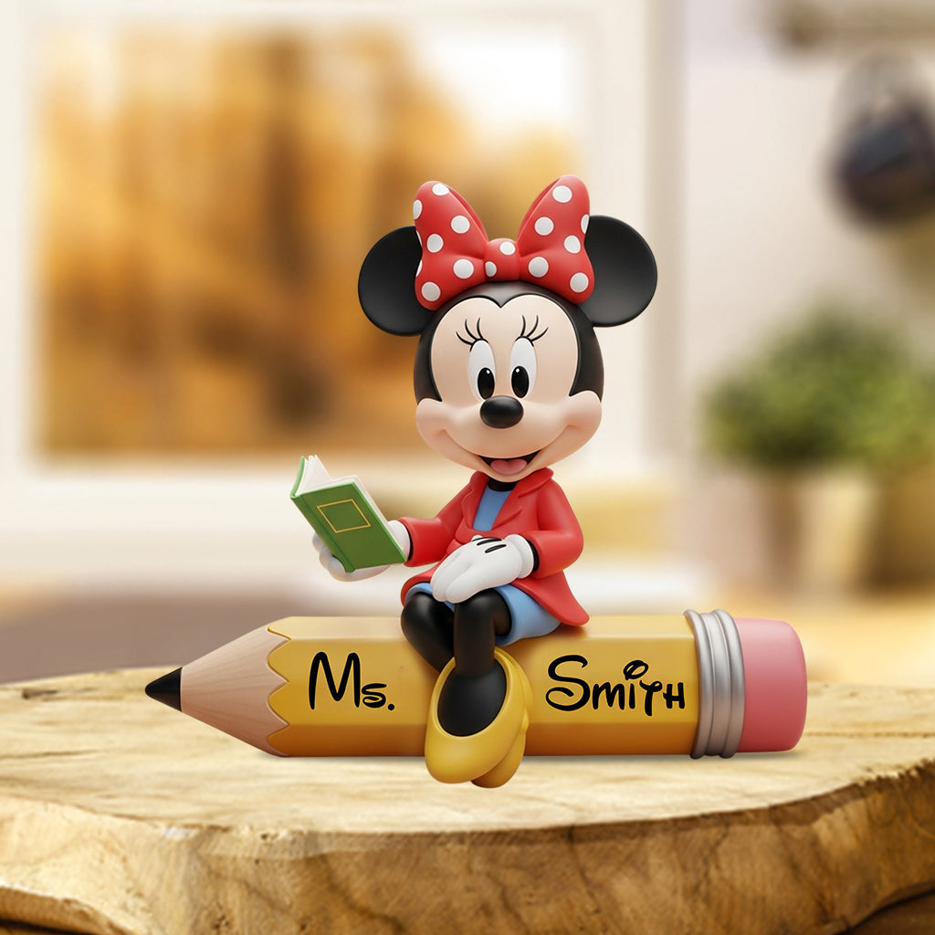 Best Teacher Ever - Mouse Friends - Personalized Teacher Custom Shaped Acrylic Plaque