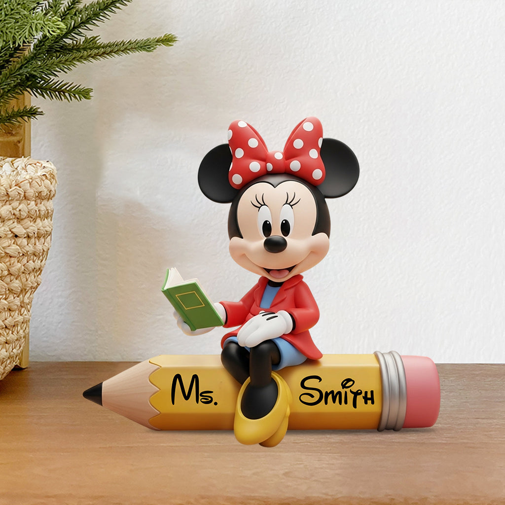 Best Teacher Ever - Mouse Friends - Personalized Teacher Custom Shaped Acrylic Plaque