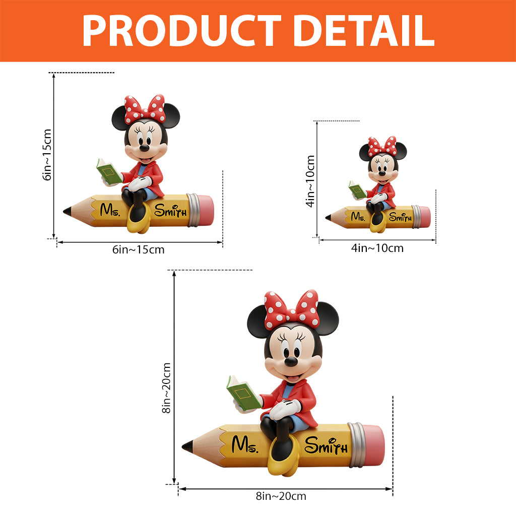 Best Teacher Ever - Mouse Friends - Personalized Teacher Custom Shaped Acrylic Plaque