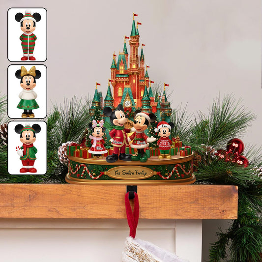 Our Christmas - Personalized Mouse Shaped Stocking Hanger
