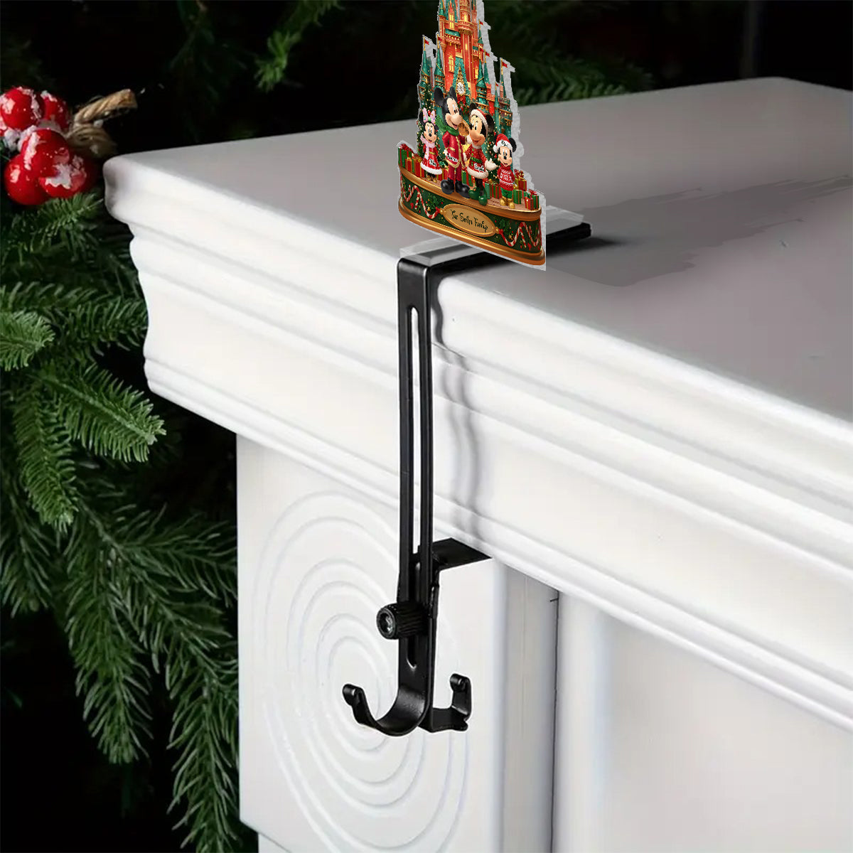 Our Christmas - Personalized Mouse Shaped Stocking Hanger